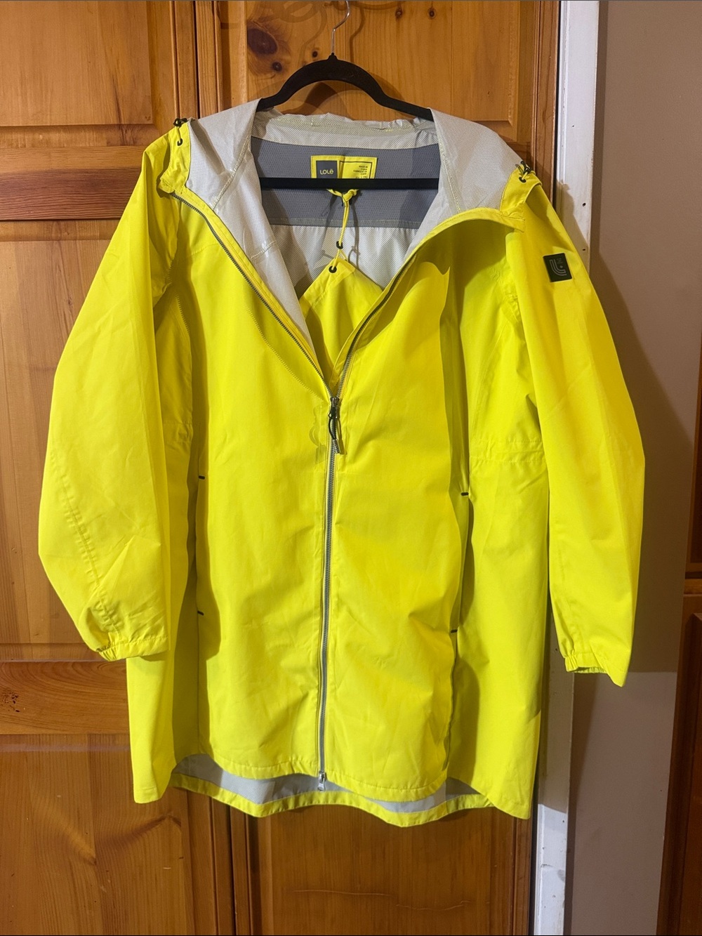 Lole Women's Bright Yellow Waterproof Raincoat with Hood